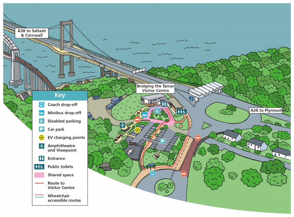 TAMAR-BRIDGES-10472-annotated-map-with-access-routes-copy Visitor Centre Map